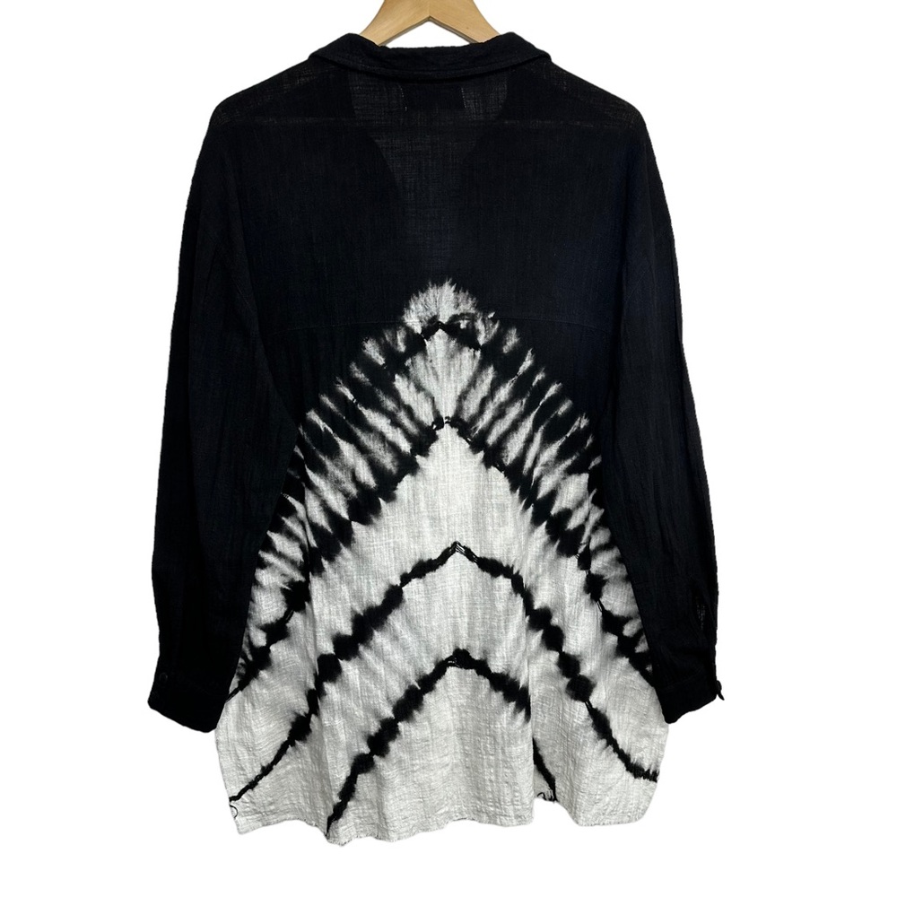 One Teaspoon Hand Printed Button Down Long Sleeve… - image 4